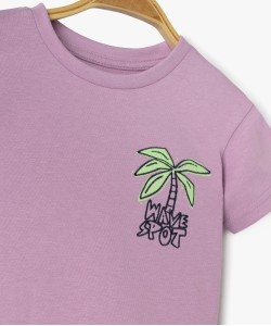 Tee-shirt à manches courtes avec inscription dans le dos bébé garçon[MISSING]